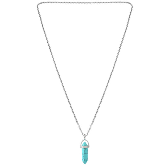 Natural Turquoise Firoza Pendant (PCDM3678)