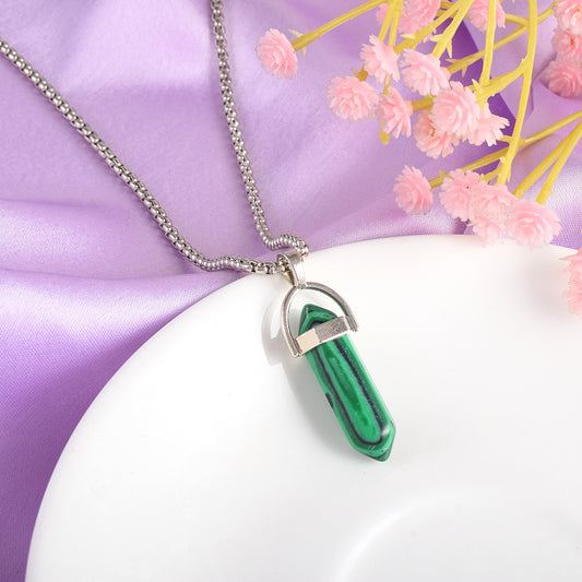 Natural Green Malachite Good luck pendant (PCDM3719)