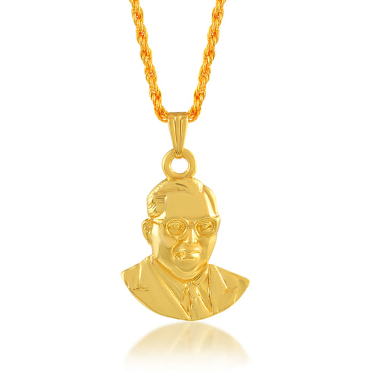Brass Gold Dr. Ambedkar Pendant (PCKL0896)