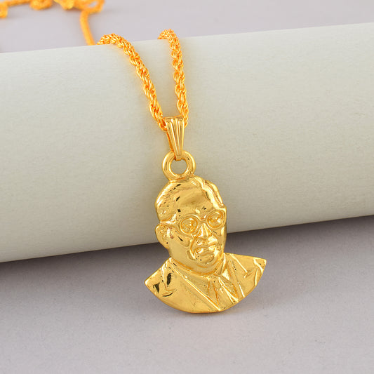 Brass Gold Dr. Ambedkar Pendant (PCKL0896)