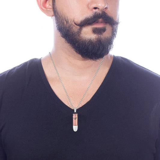 Copper Heavy Bullet Design Chain Fashion Pendant