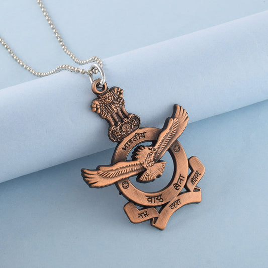 Brass reversbile Indian Air force Logo pendant (PCMC8504)