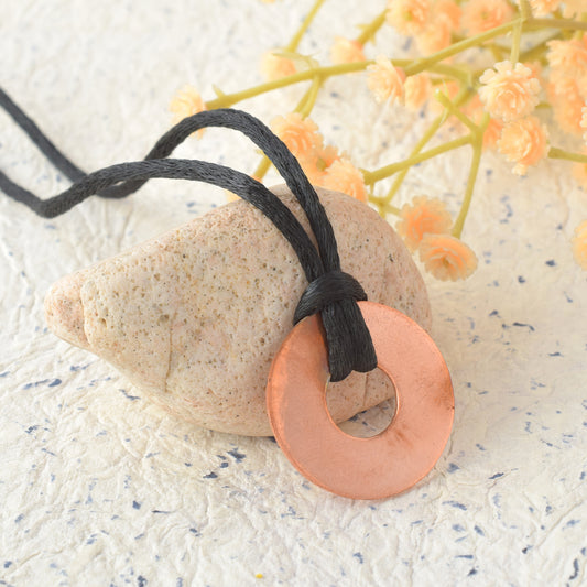 Pure Copper Hole Coin Pendant for Men Women (PCOM4511)