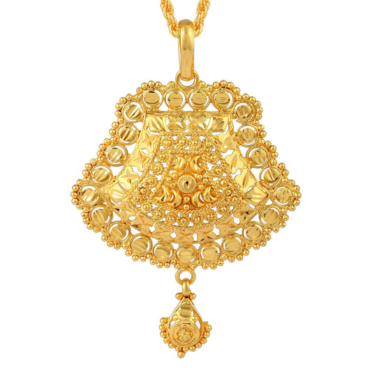 Brass Gold plated Handmade Rasrawa Exquisite Traditiional Fashion Pendant