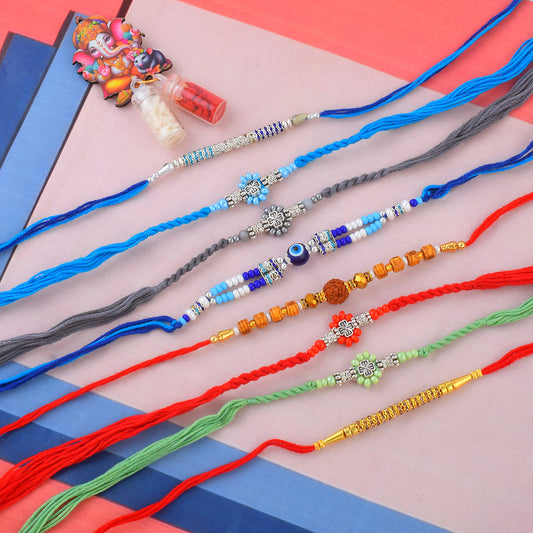 Rakhi family pack combo of 8 Rakhi (RKSC0063)