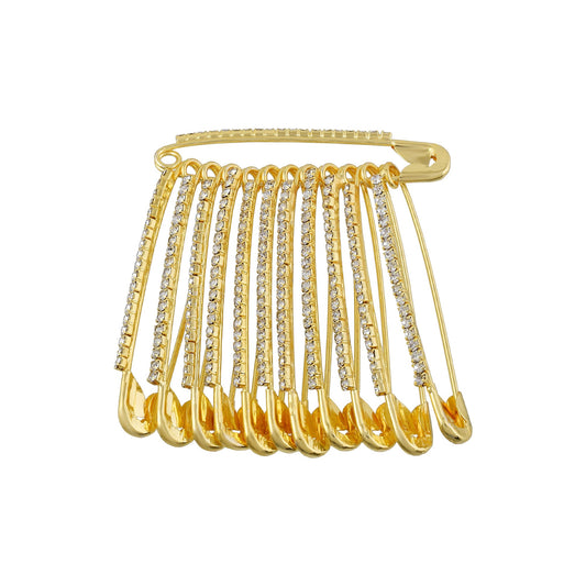 Goldplated Imitation Diamond Dupatta Sareepin Women