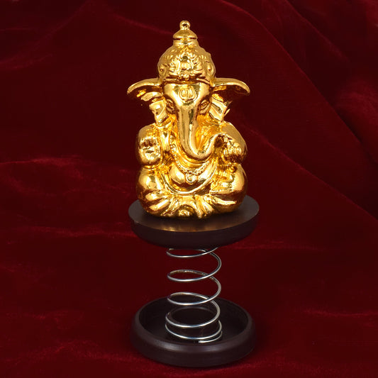 Brass Ganpati Ganesh Car Stand Murti Car Decor (STKL7781)