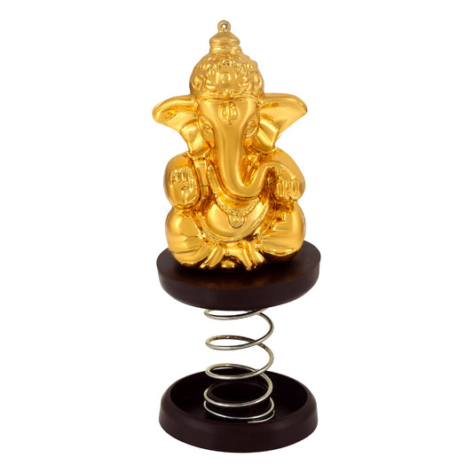 Brass Ganpati Ganesh Car Stand Murti Car Decor (STKL7781)