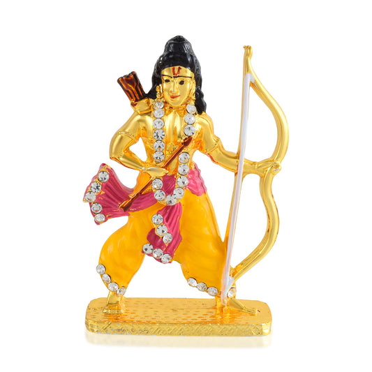 Brass Gold Handmade Shri Ram murti stand (STKL7815)
