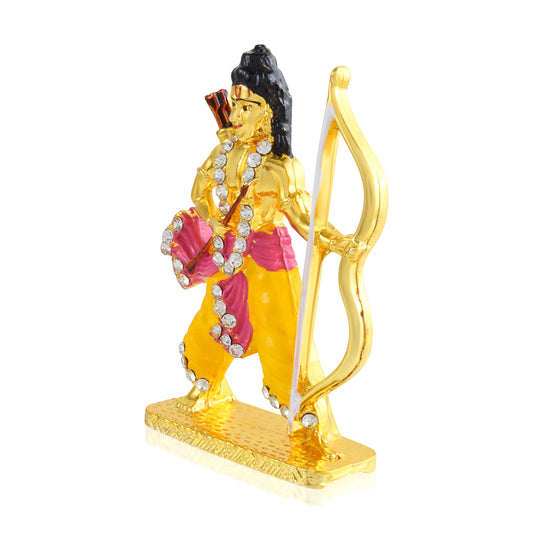 Brass Gold Handmade Shri Ram murti stand (STKL7815)