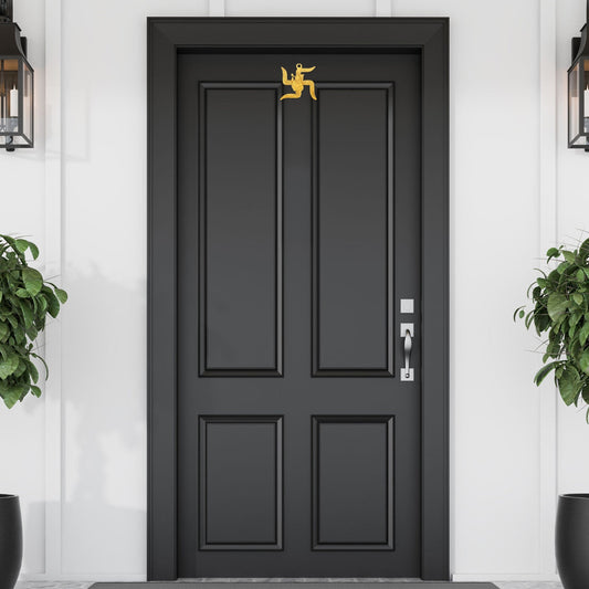 Brass Heavy Swastik Ganpati Om sticker wall hanging Main door (HDSC5189)