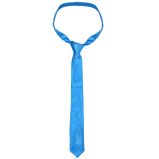 Satin Silk Turquoise Sky Blue Necktie Men Clothing accessory