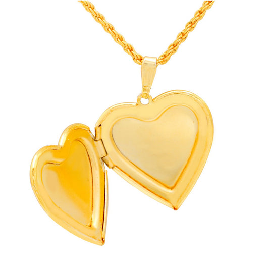 Brass Goldplated Heartshape Photo pendant Locket (PCSV0531)