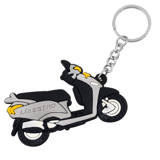 PVC Black and Grey Hero Maestro design Stylish Keyring keychain Bike accessory