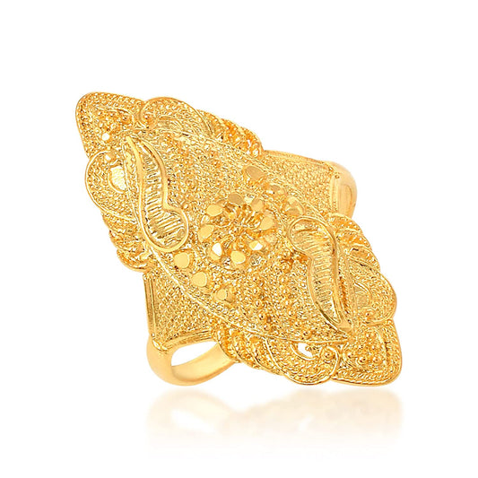 Gold plated Handmade carving Tradittional Finger ring