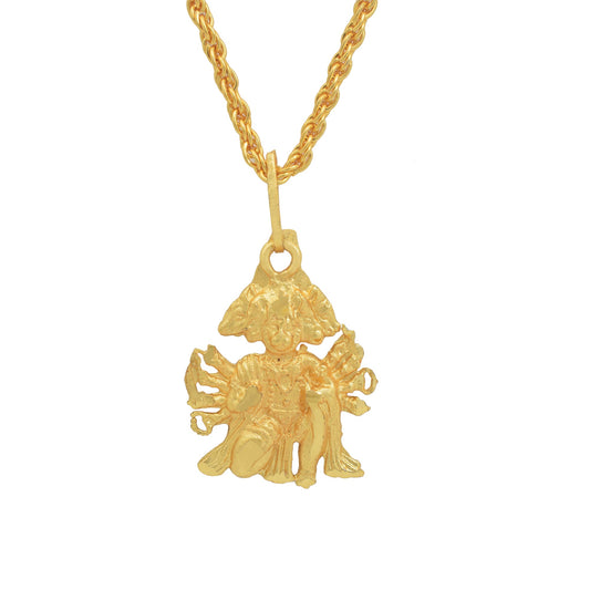 Goldplated Panchmukhi Hanuman Pendant