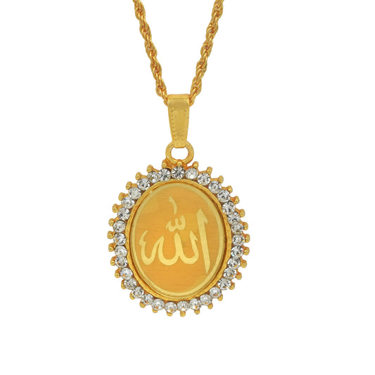 Goldplated CZ Islamic Muslim Pendant (PCKL0940)