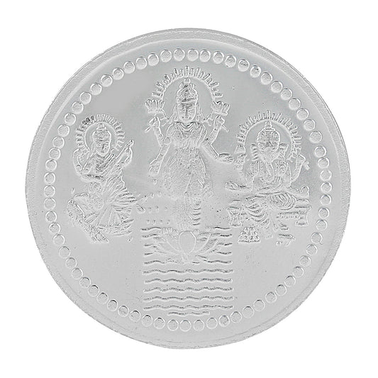 Silver plated Lakshmi Ganesh Coin (COSC5201)