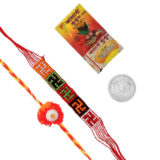 Fabric Rakhi Combo of 4 Rakshabandhan items Rakhi for Bhaiya gift Stylish