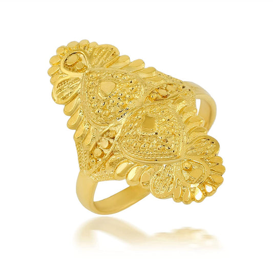 Gold plated Traditional Handmade Superfine Chilai work Traditional fingerring