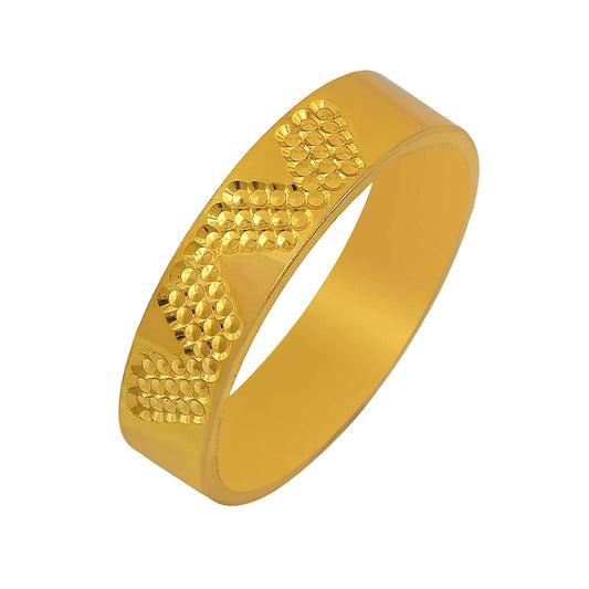 Gold plated designer finger band, Challa, finger ring