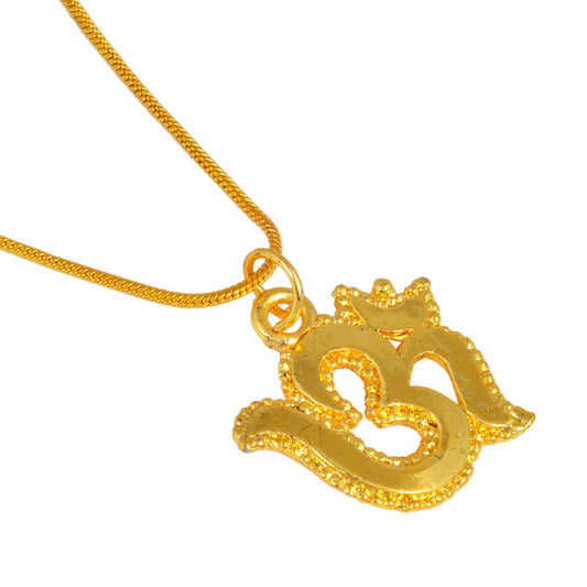 Gold plated Brass Alloy, All relegion, Om Pendant