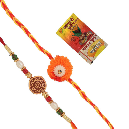 Stylish Combo Rakhi for Bhaiya Bhabhi, Brother Rakhi Stylish Latest (Pack of 3 Items)