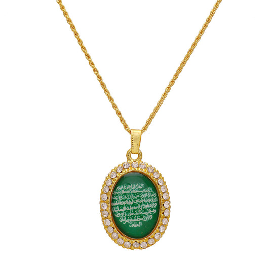 Goldplated CZ Islamic Pendant