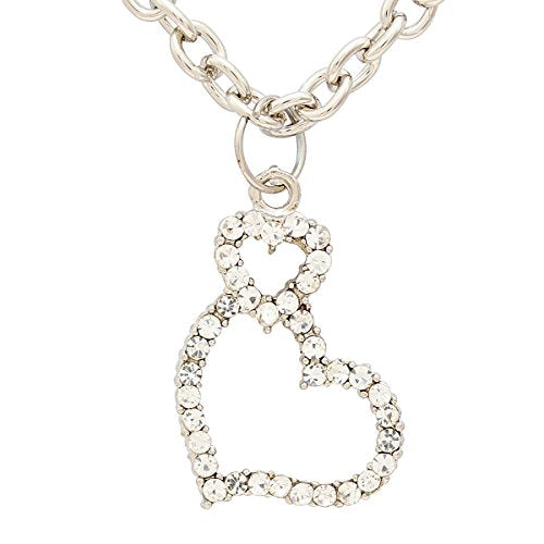 Silver plated Linking Heart CZ studded Pendant for Women