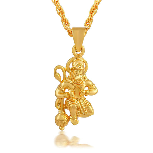 Goldplated Brass Ram Bhakt Hanuman Pendant