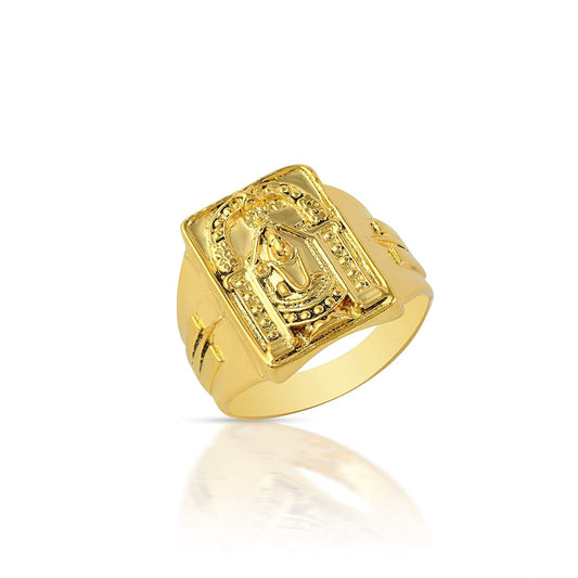 Brass Micron Goldplated Tirupati Balaji Fingerring