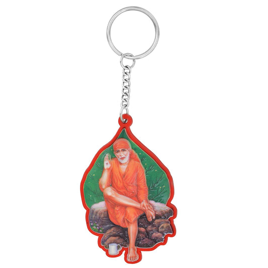 PVC Multicolor Shirdi Sai Baba Keychain keyring