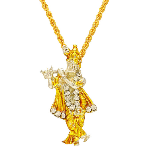 Goldplated CZ Krishna Pendant