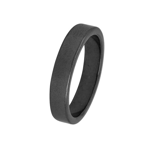 Gun metal simple challa band finger ring