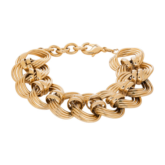 Premium Brass Gold plated Circle ring design Heavy Bracelet for Men (BLRX2815)