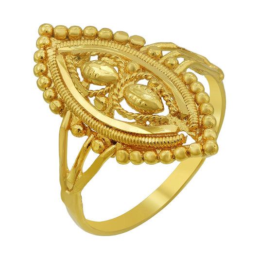 Gold plated Rasrawa Marquoise shape Fashion finger ring