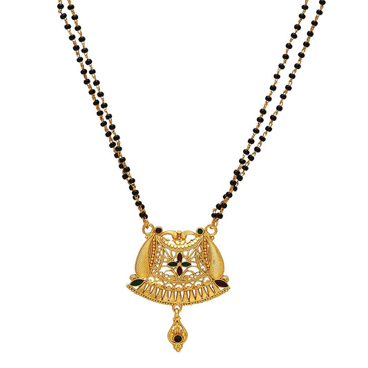 Gold plated Meenakari Maharashtrian Stylish Ethnic Mangalsutra