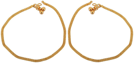 Gold Plated Plain and sober Anklet for Women