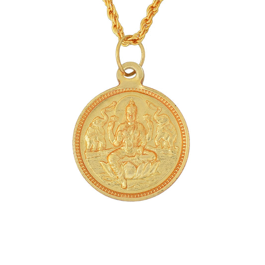 Goldplated Lakshmi Reversible Pendant