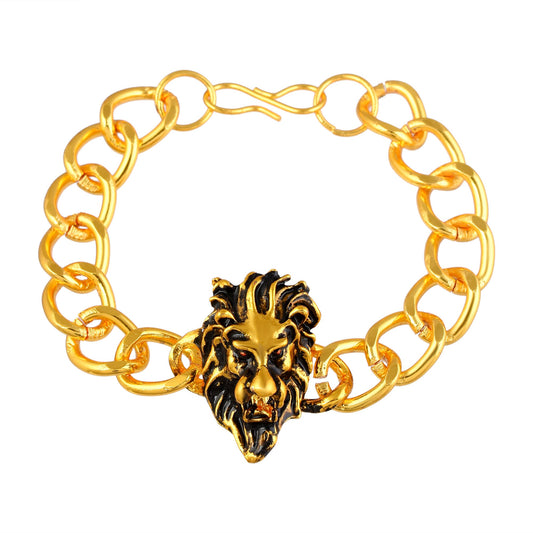 Goldplated Lion Macho Bracelet