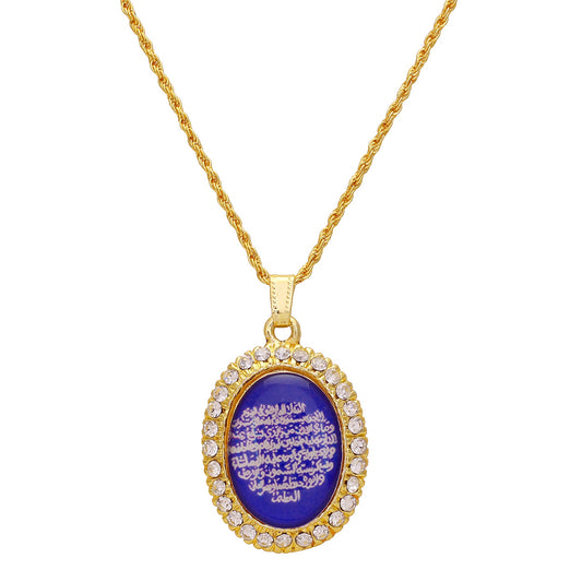 Goldplated CZ Islamic Pendant