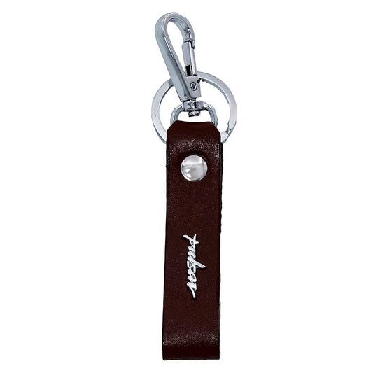 Dark tan leather Pulsar bike Stylish keyring Pulsar bike Accessory