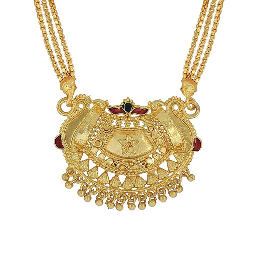 Gold plated Handcrafted, fine meenakari Mangalsutra Women