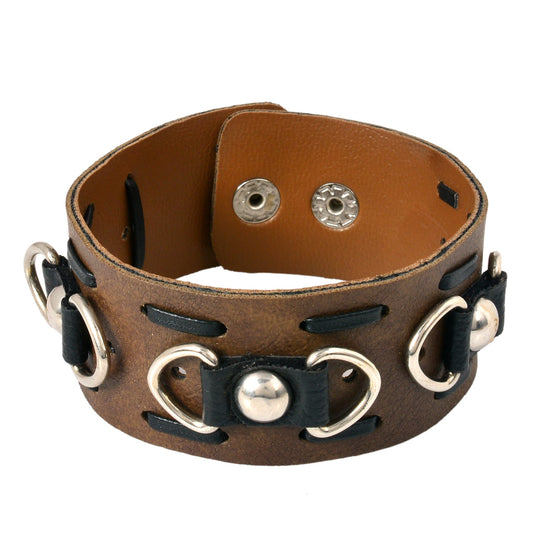 Leather Brown Tan Mariners bracelet