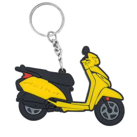 PVC Yellow coloured Activa keychain keyring