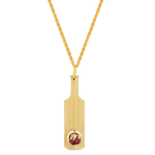 Goldplated Bat Ball cricket fashion Pendant