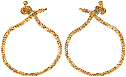 Gold Plated Rasrawa work Anklet for Women