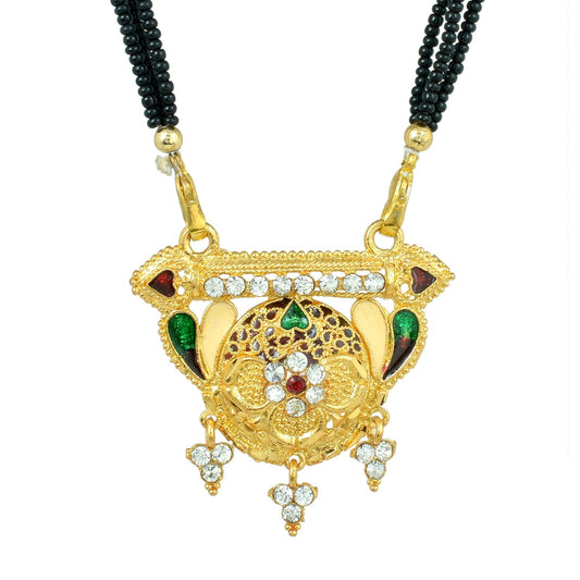 CZ Gold plated Meenakari Marwari Rajasthnai Mangalsutra