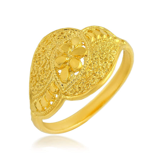 Goldplated Buff Finish Traditional fingerring Women