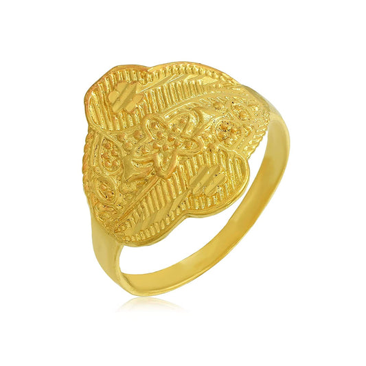 Gold plated Handmade carving Finger ring Women